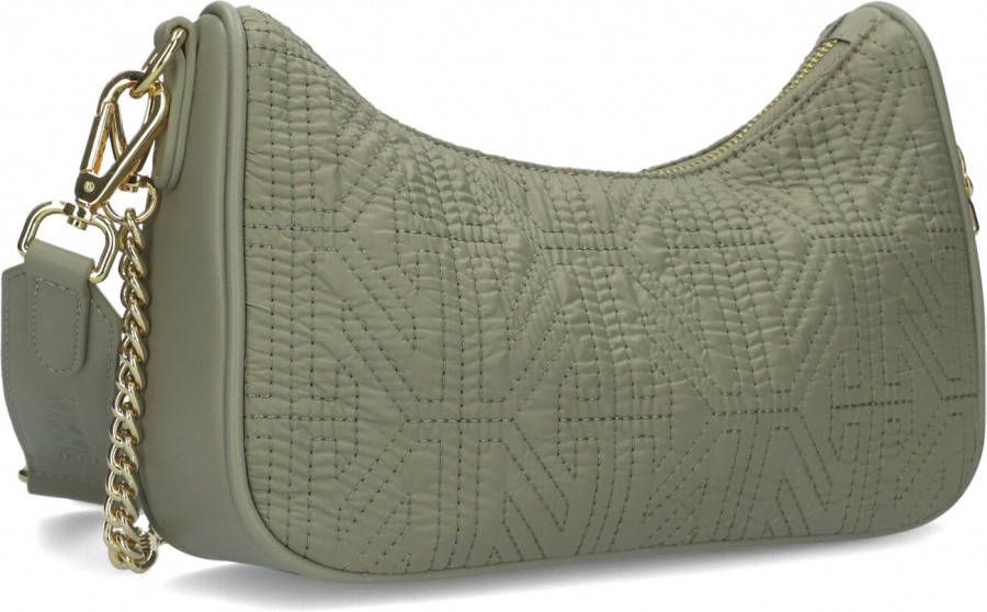 NIKKIE crossbody tas Lena met logoprint olijfgroen