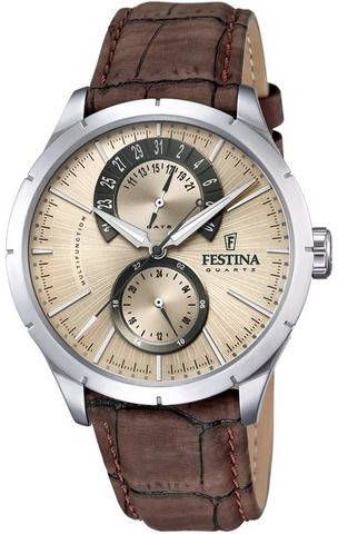Festina Orologio Multifunzione Collezione Retro , Bruin, Heren