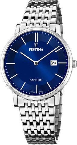 Festina Orologio Solo Tempo Swiss Made , Grijs, Heren