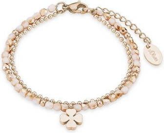 s.Oliver Armband Klaver, 2018361 met glassteentjes