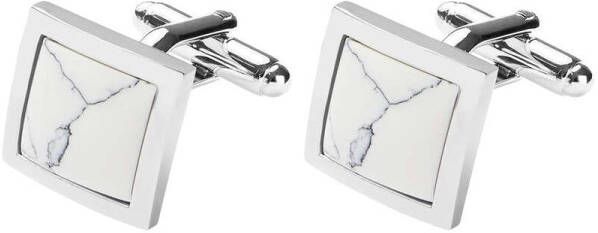 Profuomo Sky Blue Manchetknopen zilver, Matglanzend