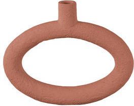 Present Time Decoratieve objecten Vase Ring oval wide polyresin Oranje