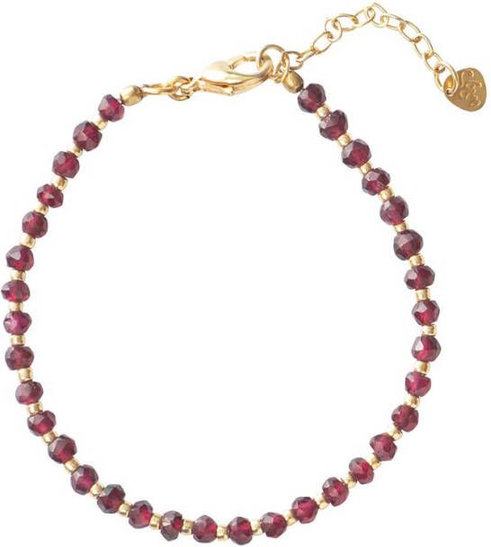 A Beautiful Story Armbanden Energy Garnet GC Bracelet Rood