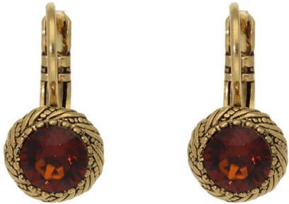 Camps en Camps Oorbellen Smoked Amber Dormeuses Geel