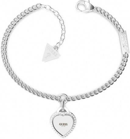 Guess Armbanden Bracelet Fine Heart JUBB01422JWRHS Zilverkleurig