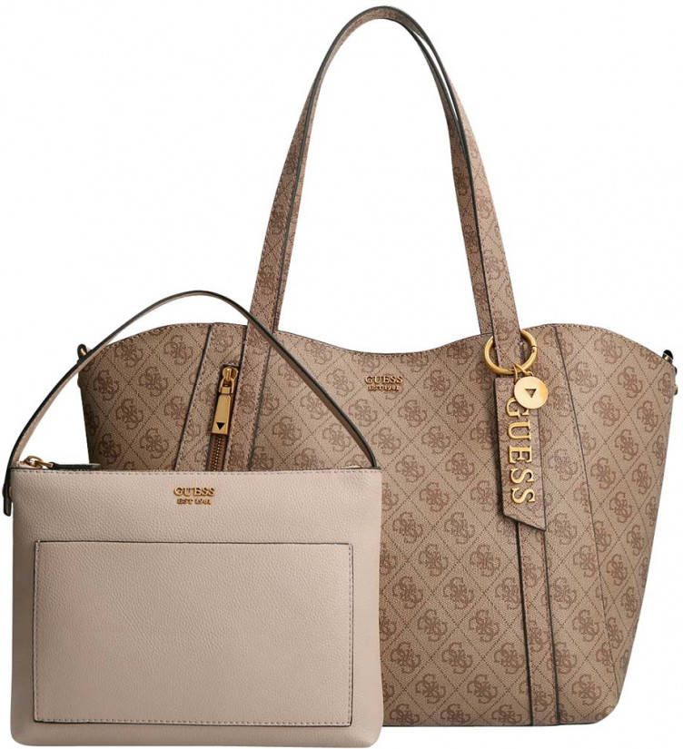 Guess Naya 4G ALL Over Logo BAG Hwsb7881230 , Beige, Dames