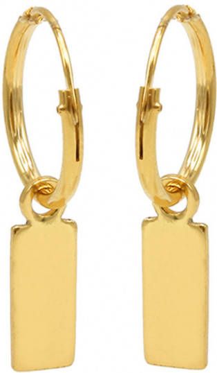 Karma Oorbellen Hoops Symbols Rectangle Goudkleurig