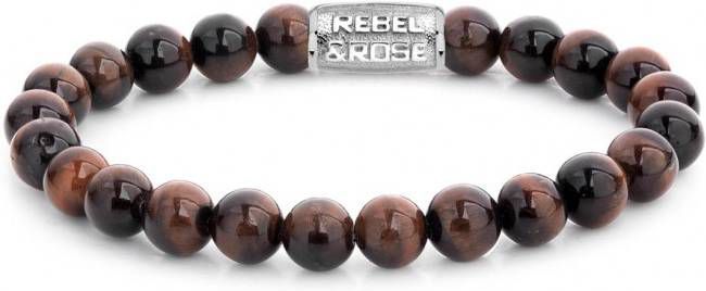Rebel and Rose Armbanden Tiger Red 8mm Rood