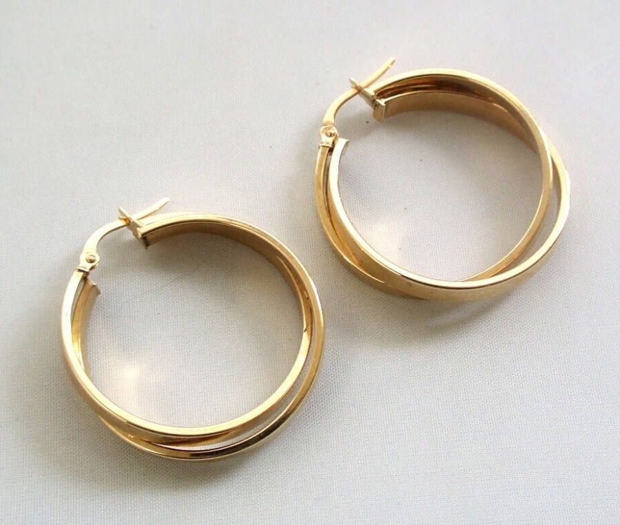 Christian 14 karaat gouden creolen