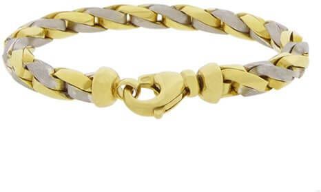 Christian Armband bicolor goud