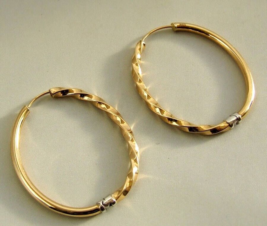 Christian Gouden 14 karaat creolen