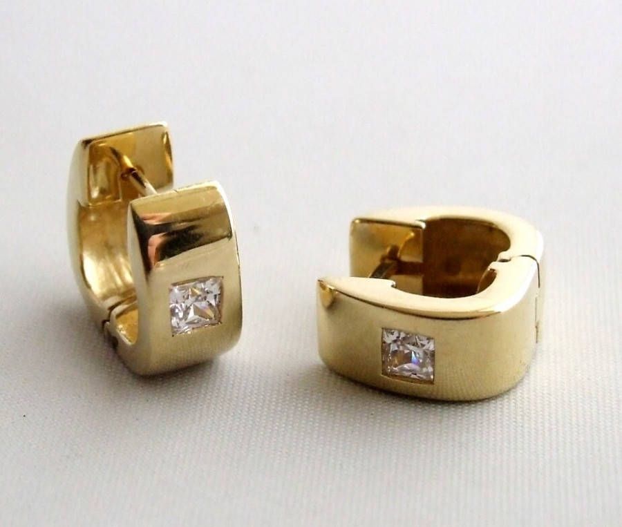 Christian Gouden zirkonia creolen