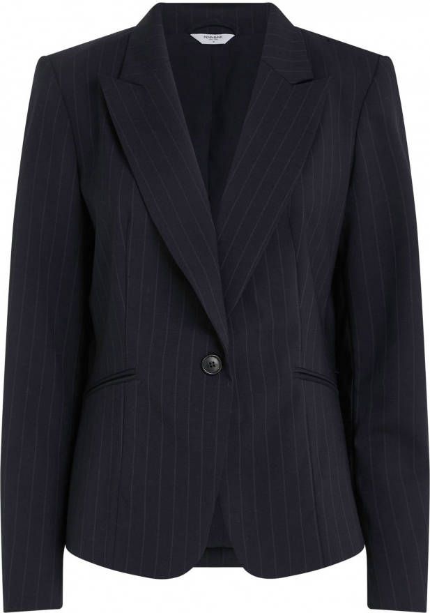 Penn & Ink Blazer in wolblend met streepprint