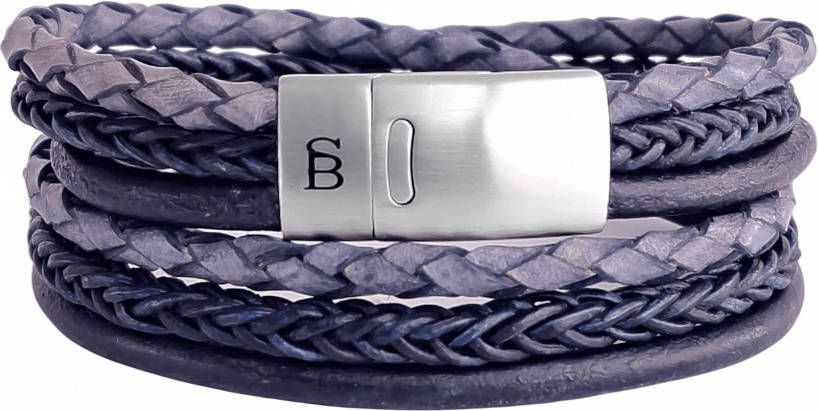 Steel&amp, Barnett Leren armband Bonacci Heren