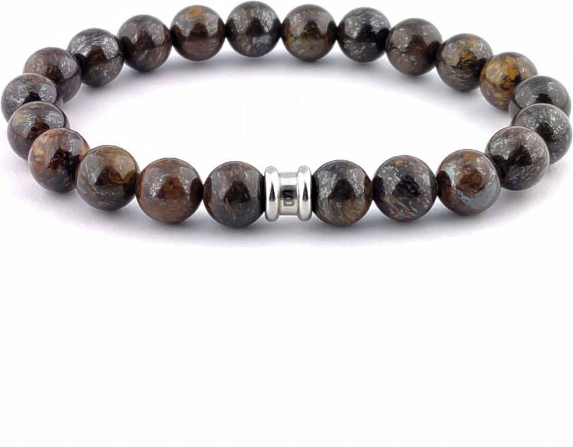 Steel&amp, Barnett Stenen armband basic Heren