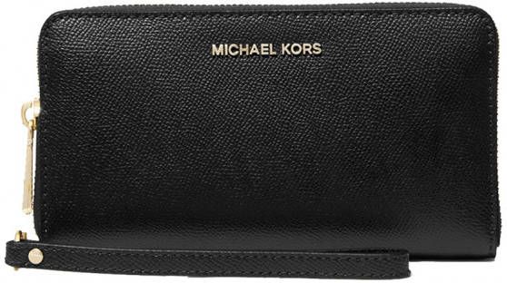 Michael Kors Jet Set Lg Large Zip Around Wallet black Dames portemonnee