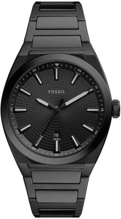 Fossil horloge FS5824 Everett 3 Hand Zwart