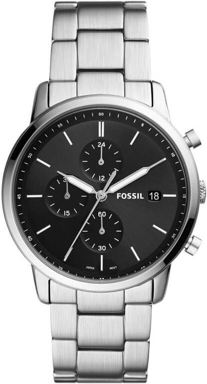 Fossil horloge FS5847 Minimalist Chrono Zilver