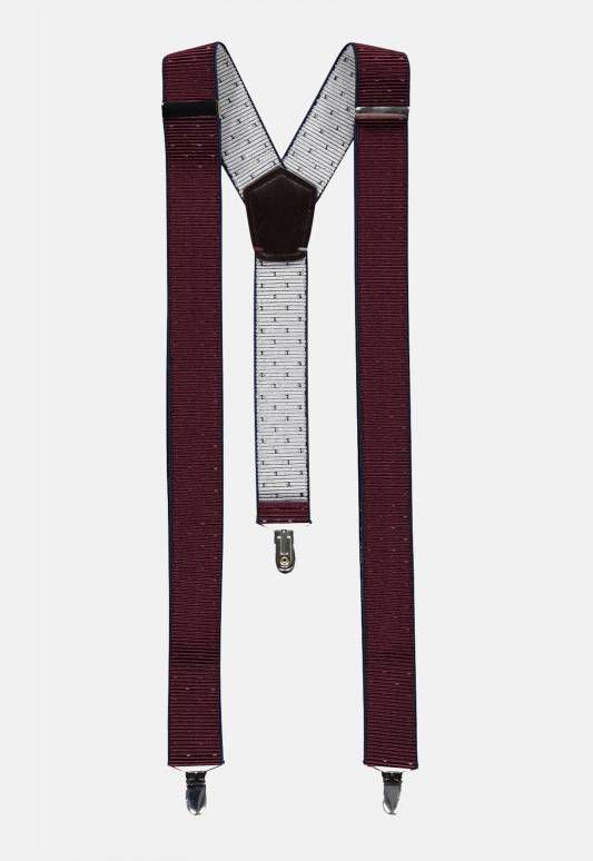 Lerros Bretels met ribstructuur, gestippeld