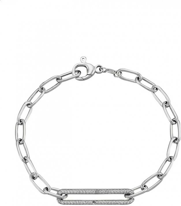 AMY VERMONT Armband met synth. zirkonia's Wit