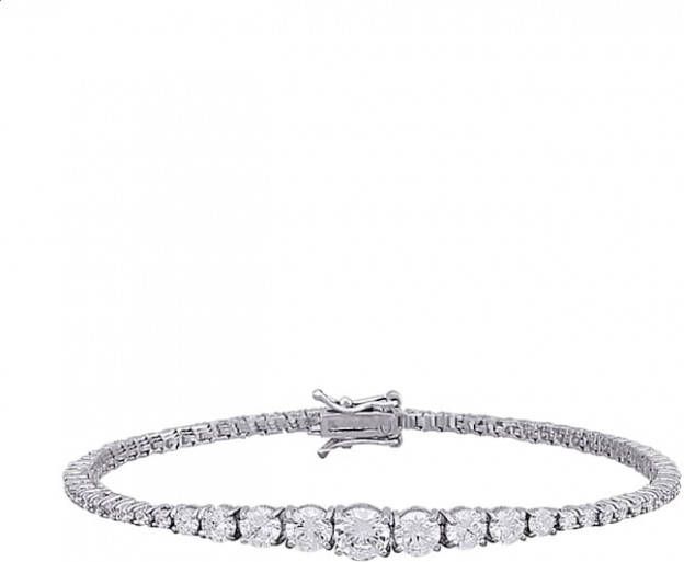 AMY VERMONT Armband met synth. zirkonia's Wit