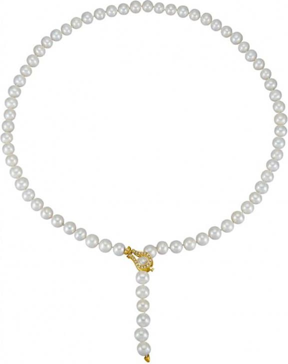 AMY VERMONT Collier met cultivé zoetwaterparels Wit