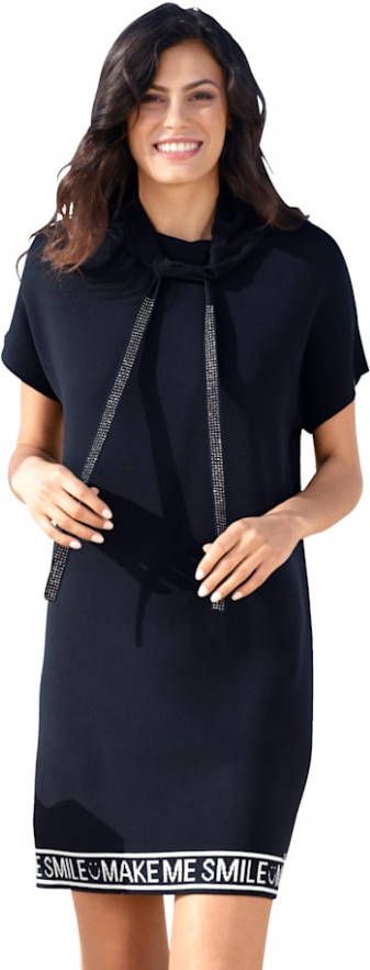 AMY VERMONT Gebreide jurk met bandjes Marine