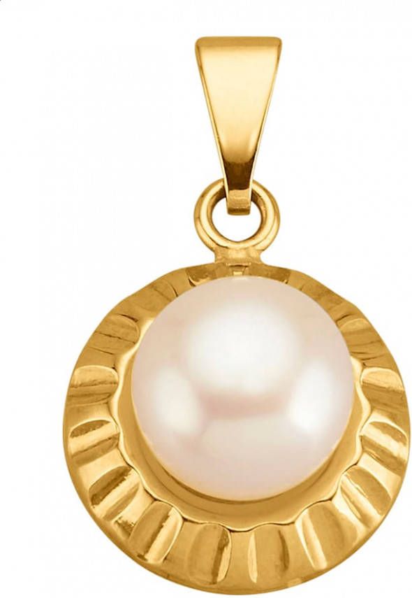 AMY VERMONT Hanger met cultivé zoetwaterparel Goudkleur