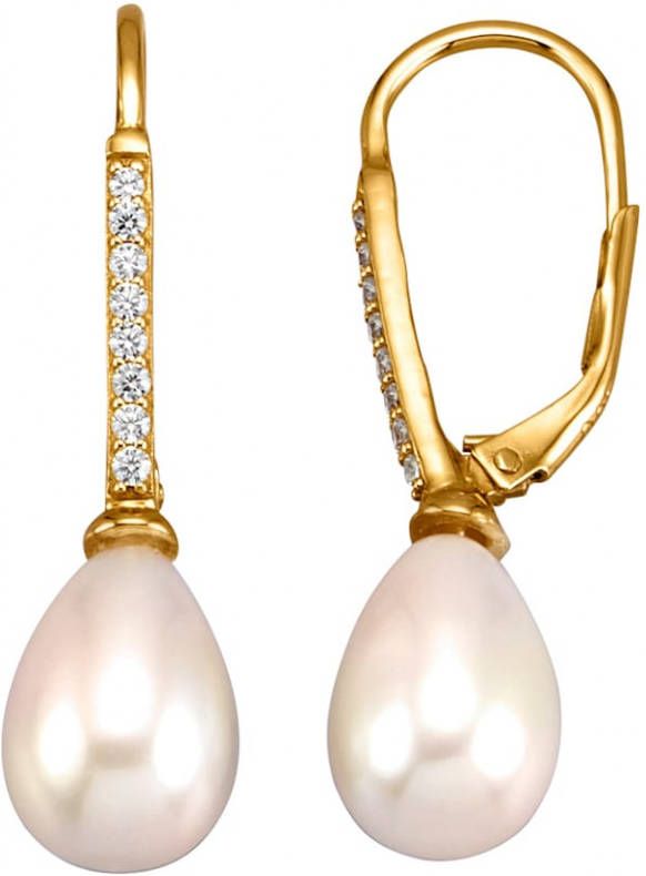 AMY VERMONT Oorbellen met cultivé zoetwaterparels Goudkleur