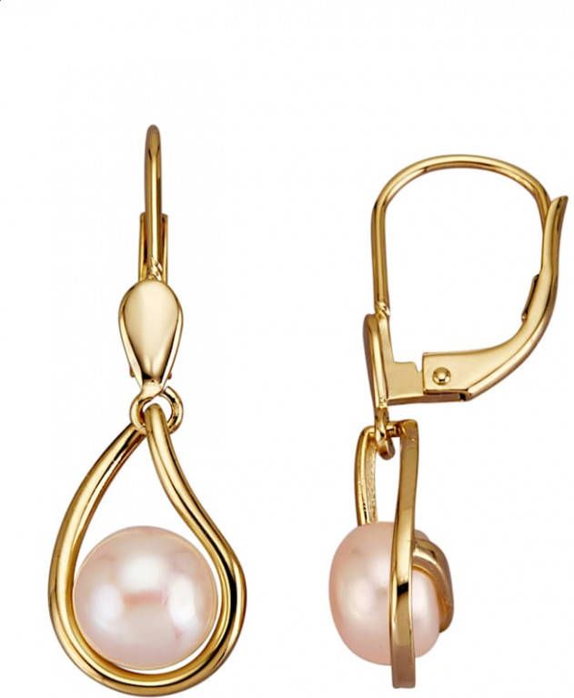 AMY VERMONT Oorbellen met cultivé zoetwaterparels Wit