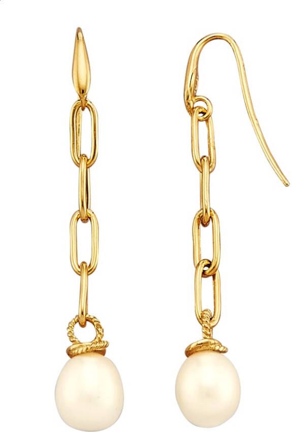 AMY VERMONT Oorbellen met cultivé zoetwaterparels Wit