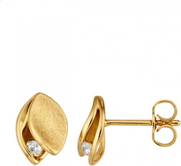 AMY VERMONT Oorstekers met diamanten Geelgoudkleur