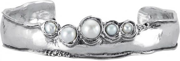 AMY VERMONT Spangarmband met cultivé zoetwaterparels Zilverkleur