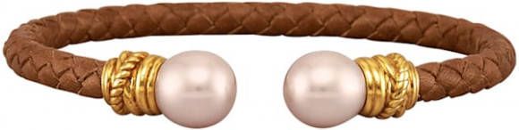 AMY VERMONT Spangarmband met cultivé zoetwaterparels Wit