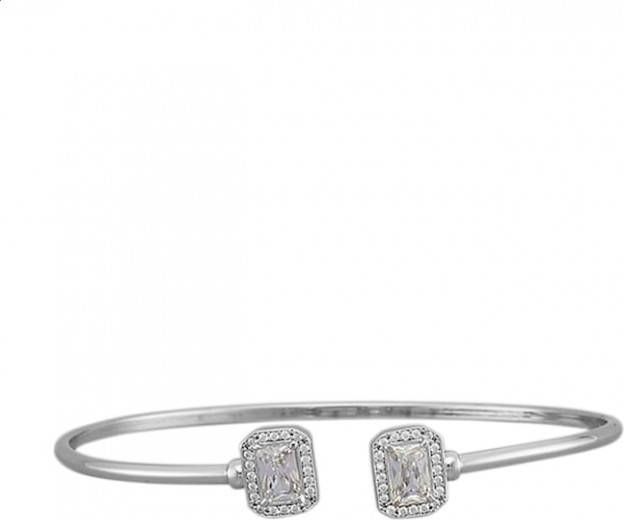 AMY VERMONT Spangarmband met synth. zirkonia's Wit