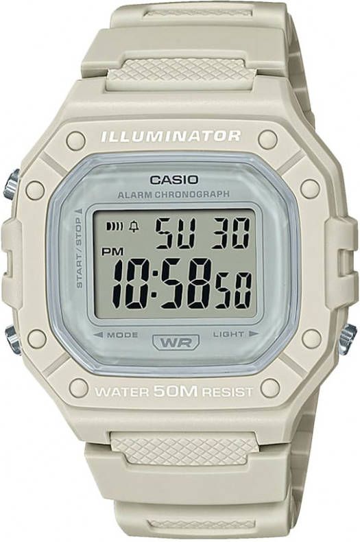 Casio Digitale dameschronograaf W 218HC 8AVEF Kleurloos