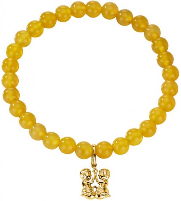 Diemer Farbstein Armband Geboortesteen Tweelingen van agaten Geel