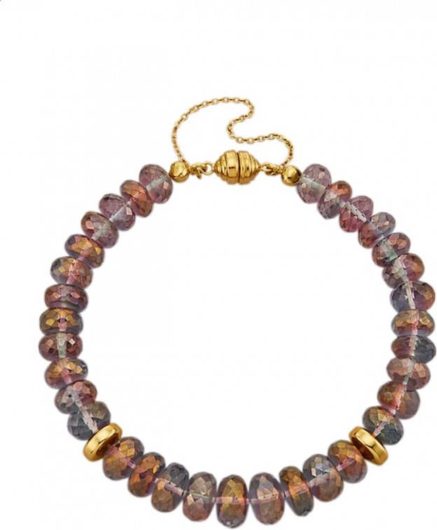 Diemer Farbstein Armband met Mystic Fire topaas Paars