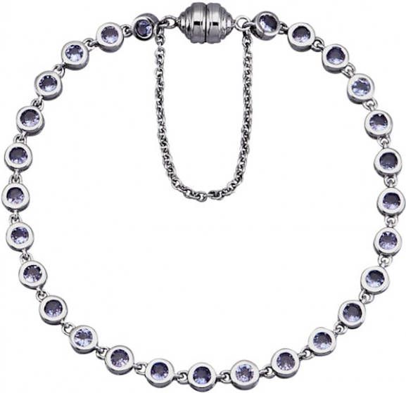 Diemer Farbstein Armband van echt zilver Blauw