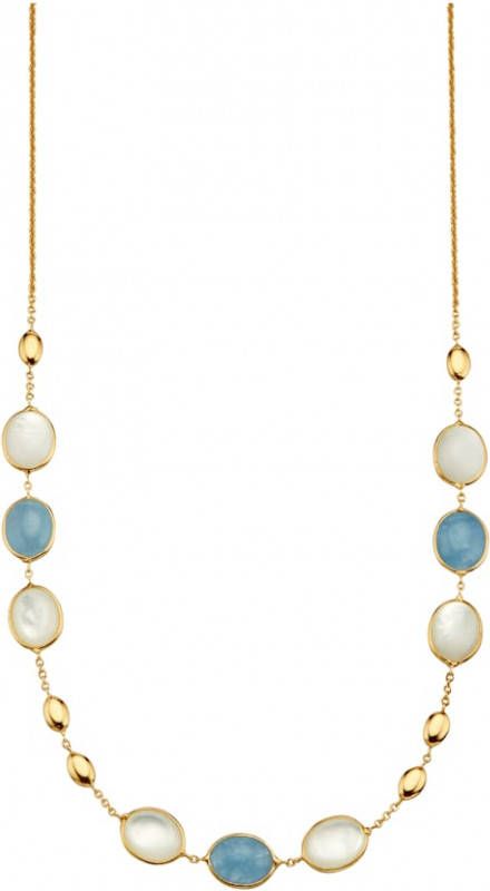 Diemer Farbstein Collier met aquamarijn Blauw