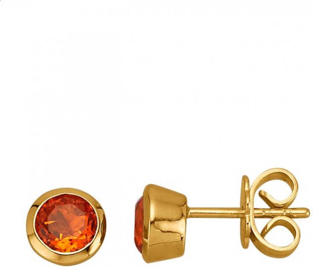 Diemer Farbstein Oorstekers met vuuropalen Oranje