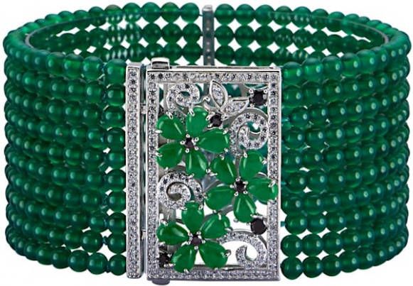 Diemer Highlights Armband met gekleurde steentjes Groen