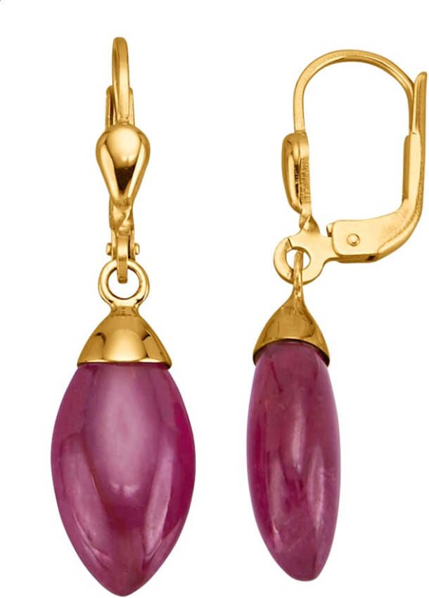 Diemer Farbstein Oorbellen met robijnen Rood