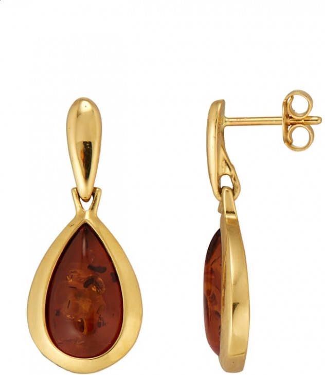 Diemer Farbstein Oorstekers met barnsteen Bruin