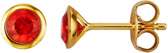 Diemer Farbstein Oorstekers met vuuropalen Rood