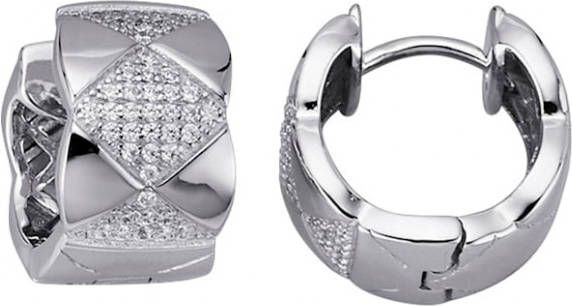 Diemer Trend Klapcreolen van echt zilver Zilverkleur