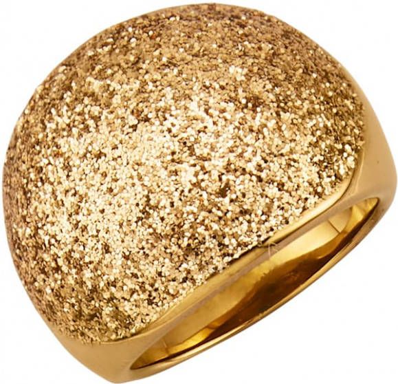 Jacques Lemans Damesring met Stardust coating Geelgoudkleur