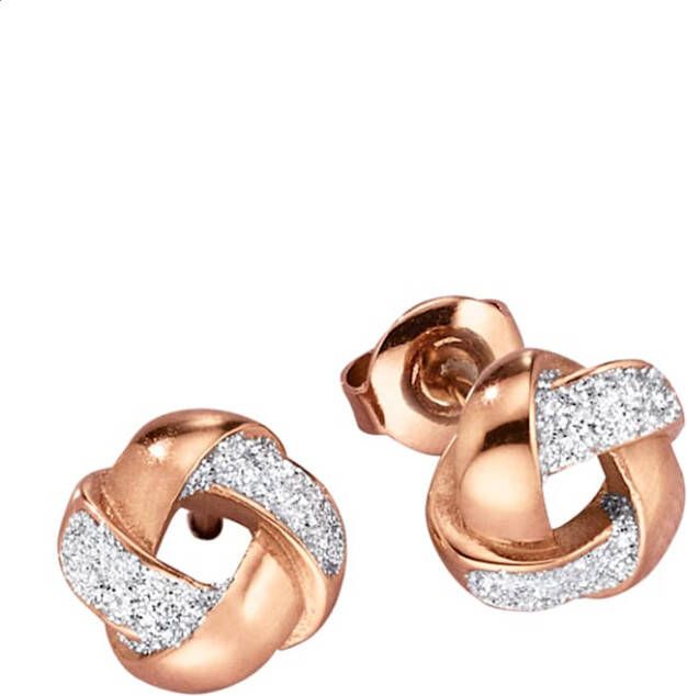 Jacques Lemans Oorstekers met Stardust coating Bicolor