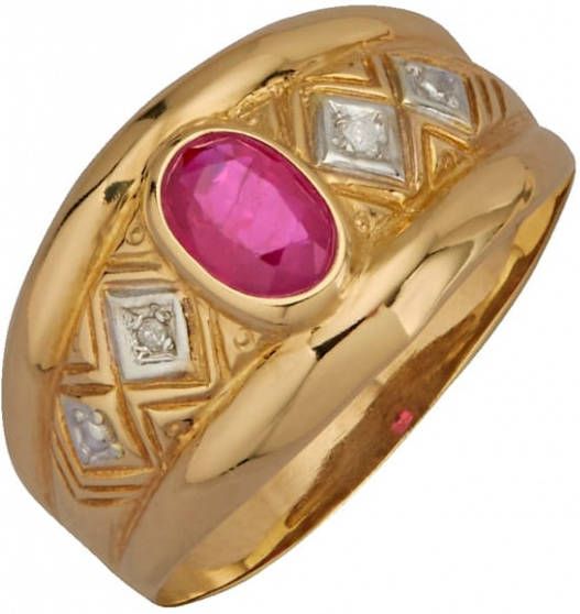 WENZ Damesring met robijn Rood