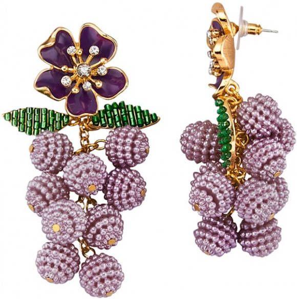 KLiNGEL Oorbellen in bloemvorm Paars